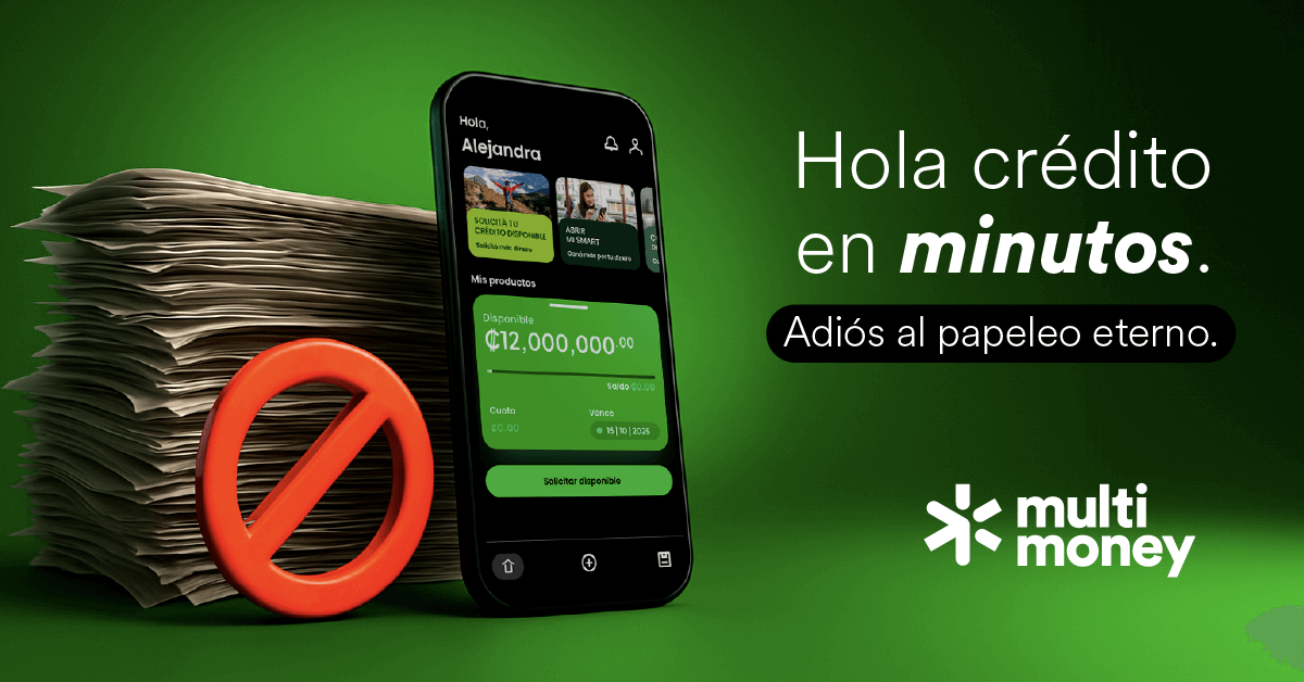 celular mostrando prestamos en linea con multimoney
