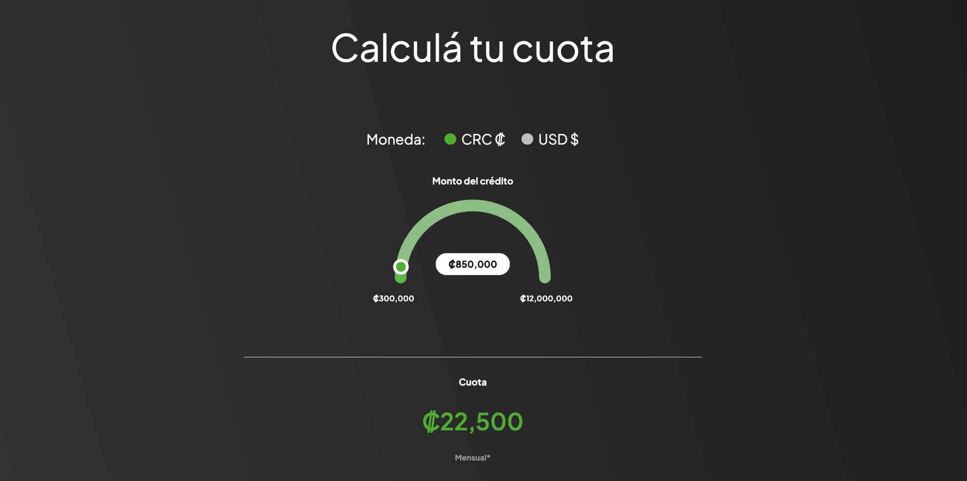 Interfaz de la app MultiMoney mostrando la transparencia en el cálculo de cuotas y plazos.